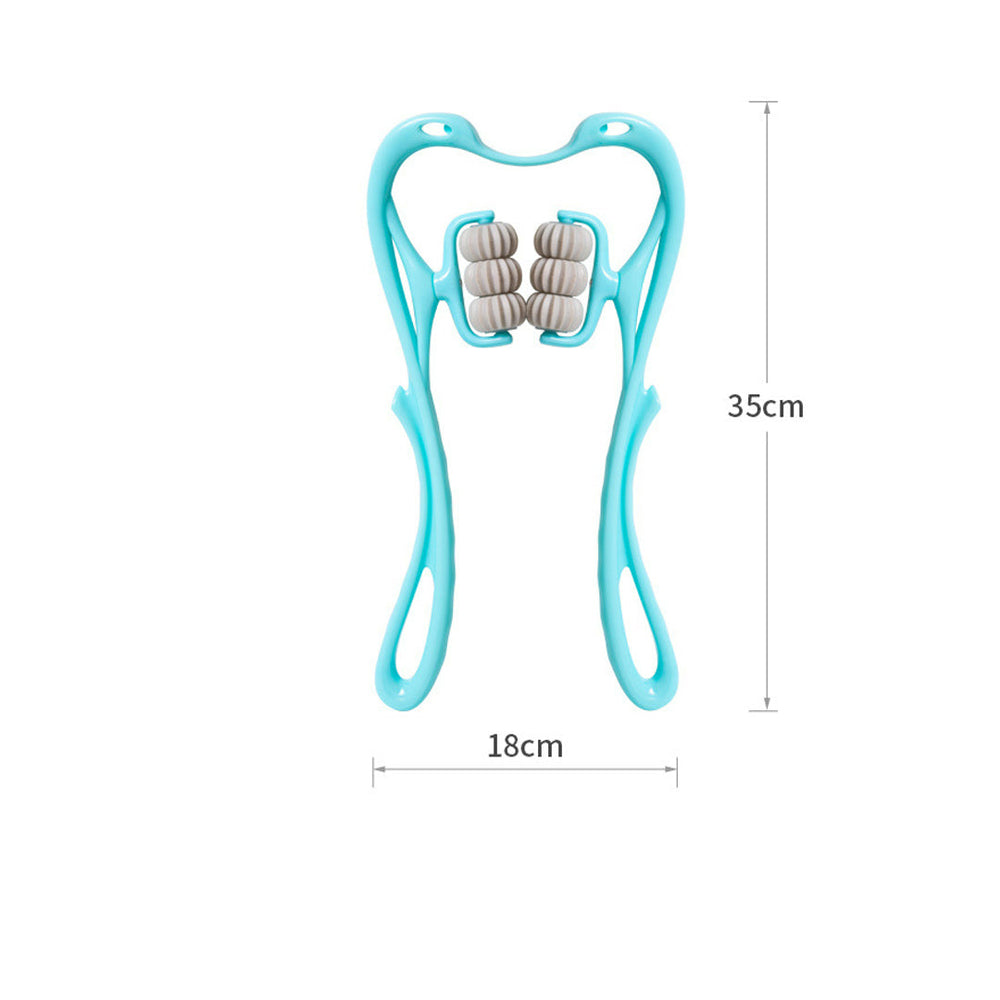 Manual 6-Roller Neck & Shoulder Massager dimensions, 35 x 18 cm