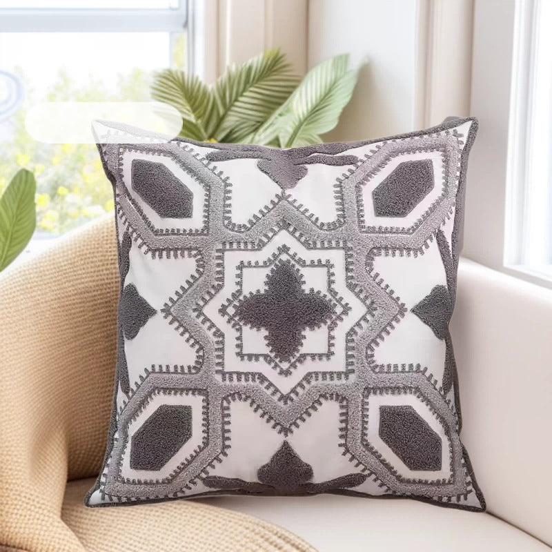 Moroccan tufted cushion cover, detail 1