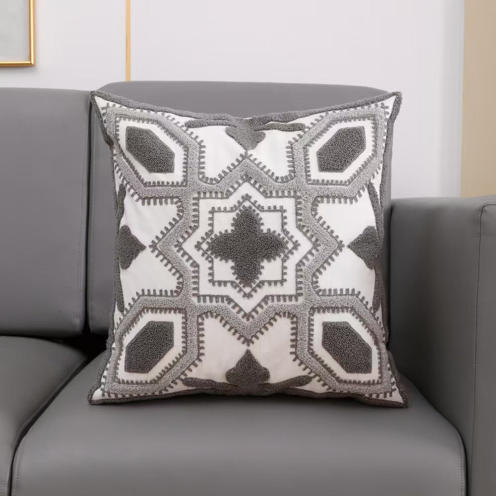 Moroccan tufted cushion cover, detail 2